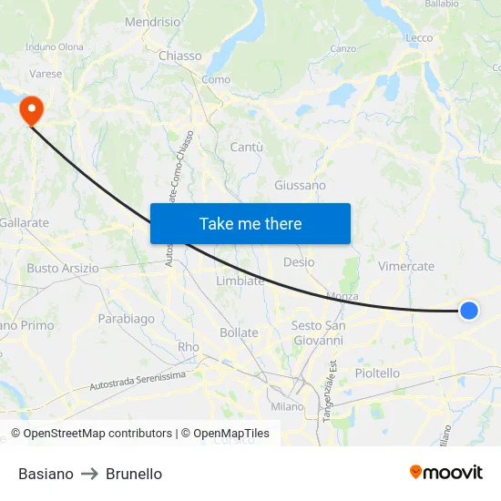 Basiano to Brunello map