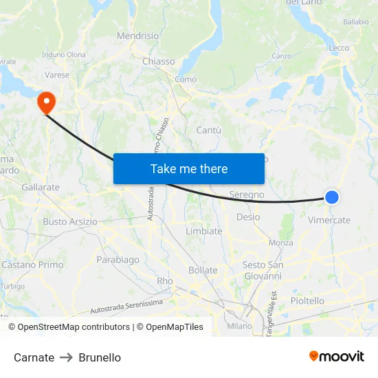 Carnate to Brunello map