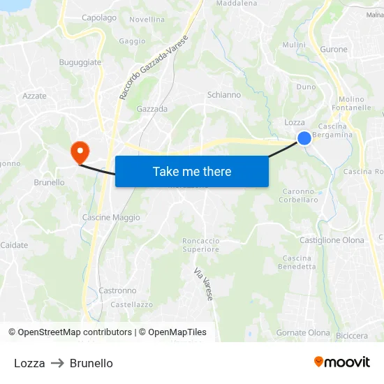 Lozza to Brunello map