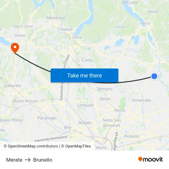 Merate to Brunello map