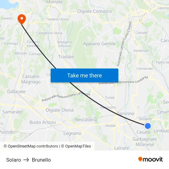 Solaro to Brunello map