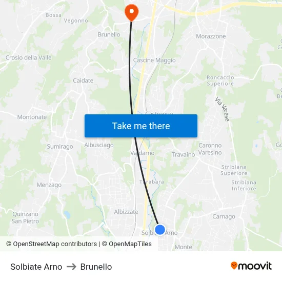 Solbiate Arno to Brunello map