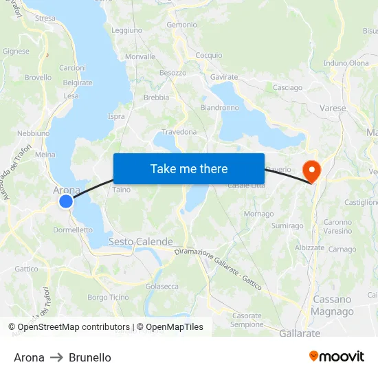 Arona to Brunello map