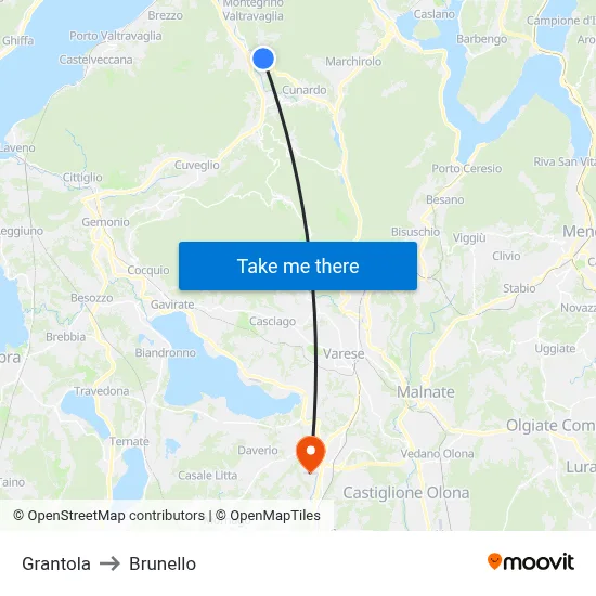 Grantola to Brunello map