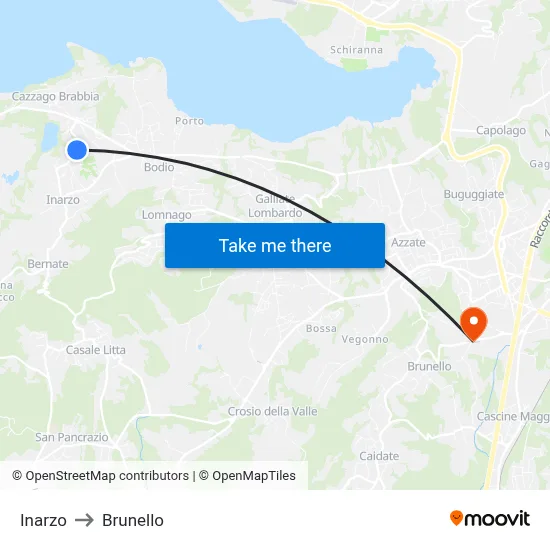 Inarzo to Brunello map