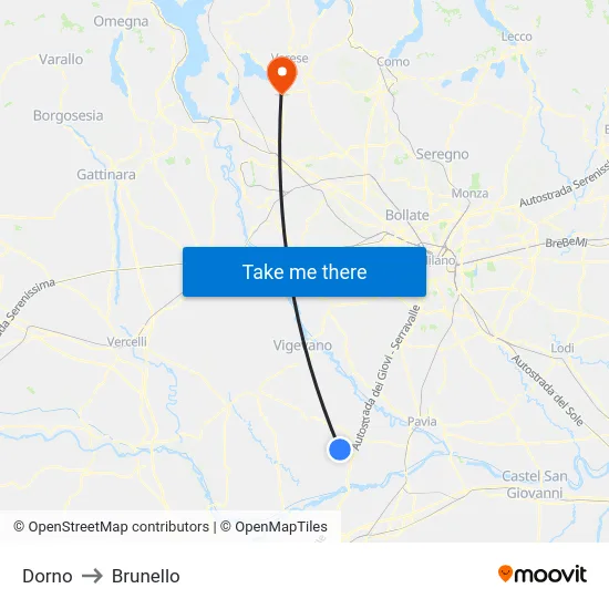 Dorno to Brunello map