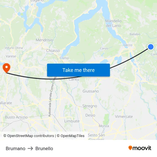 Brumano to Brunello map