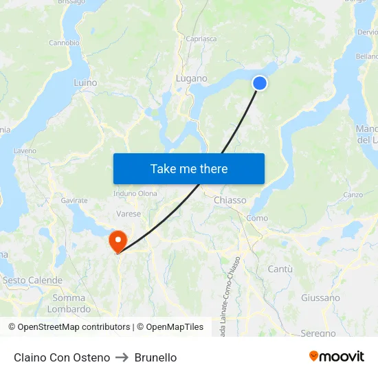 Claino Con Osteno to Brunello map