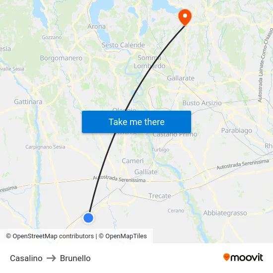 Casalino to Brunello map