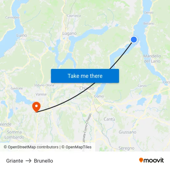 Griante to Brunello map