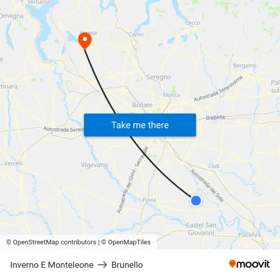Inverno e Monteleone to Brunello map