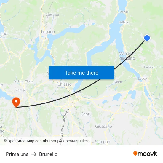 Primaluna to Brunello map