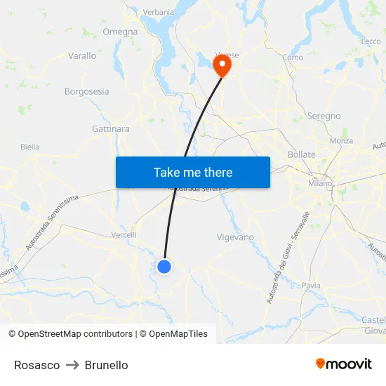 Rosasco to Brunello map