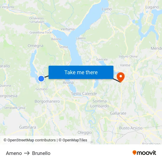 Ameno to Brunello map