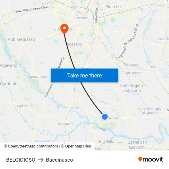 BELGIOIOSO to Buccinasco map