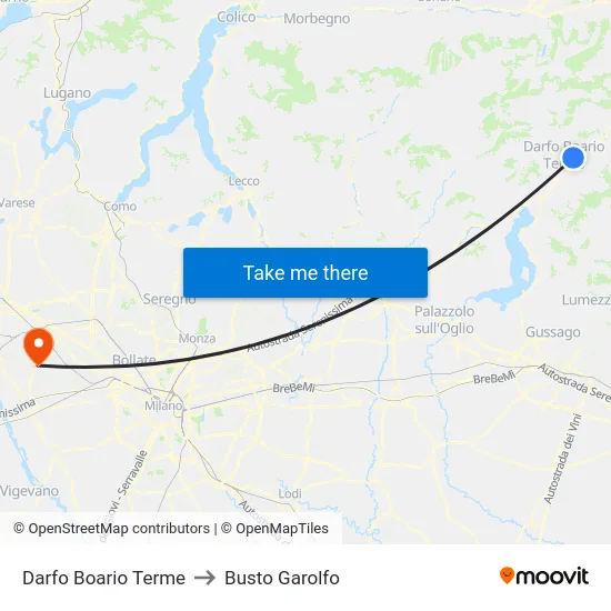 Darfo Boario Terme to Busto Garolfo map