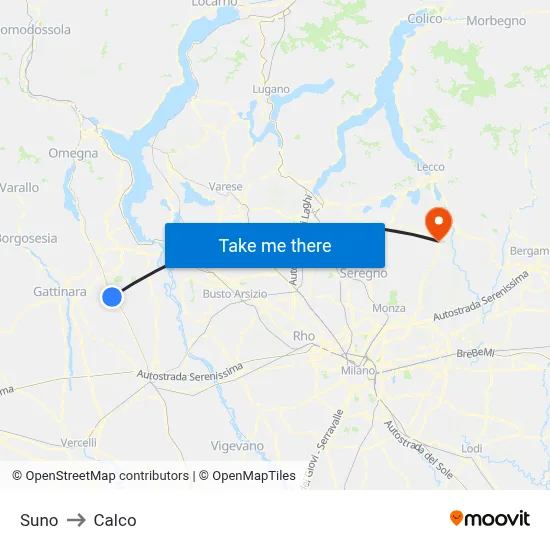 Suno to Calco map