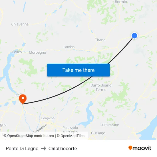 Wooden Bridge to Calolziocorte map