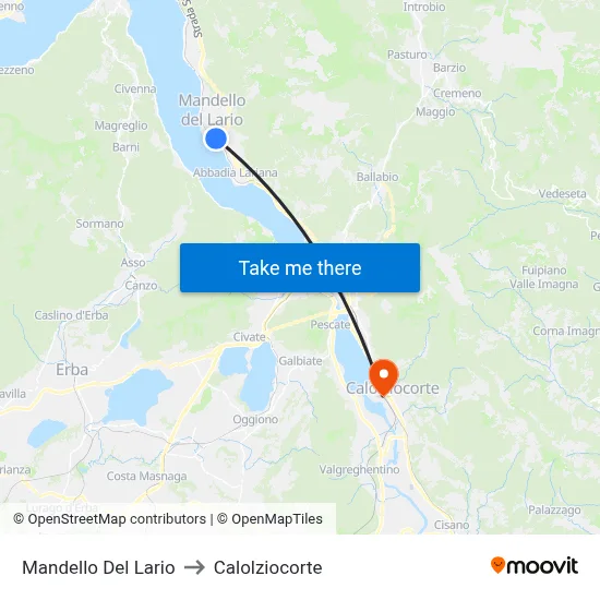 Mandello Del Lario to Calolziocorte map