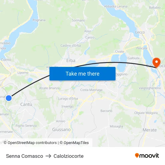 Senna Comasco to Calolziocorte map