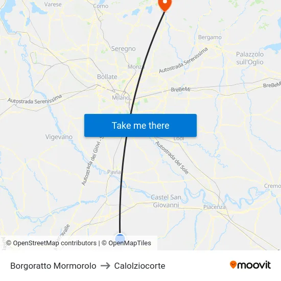 Borgoratto Mormorolo to Calolziocorte map