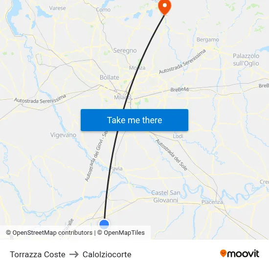 Torrazza Coste to Calolziocorte map