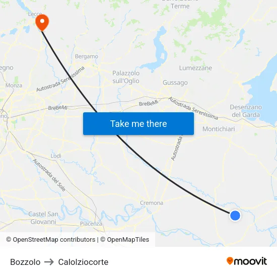Bozzolo to Calolziocorte map