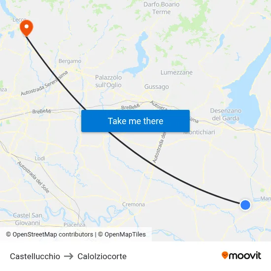 Castellucchio to Calolziocorte map