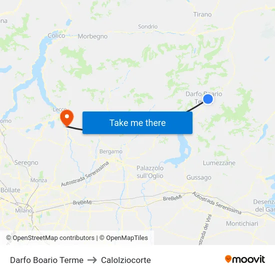 Darfo Boario Terme to Calolziocorte map