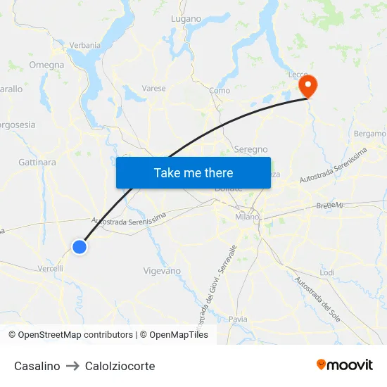 Casalino to Calolziocorte map