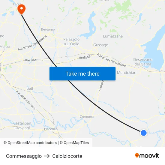 Commessaggio to Calolziocorte map