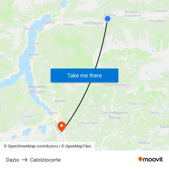 Customs to Calolziocorte map