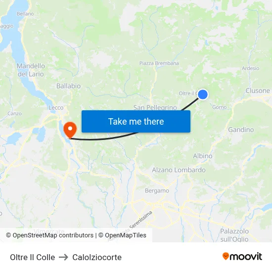 Oltre Il Colle to Calolziocorte map