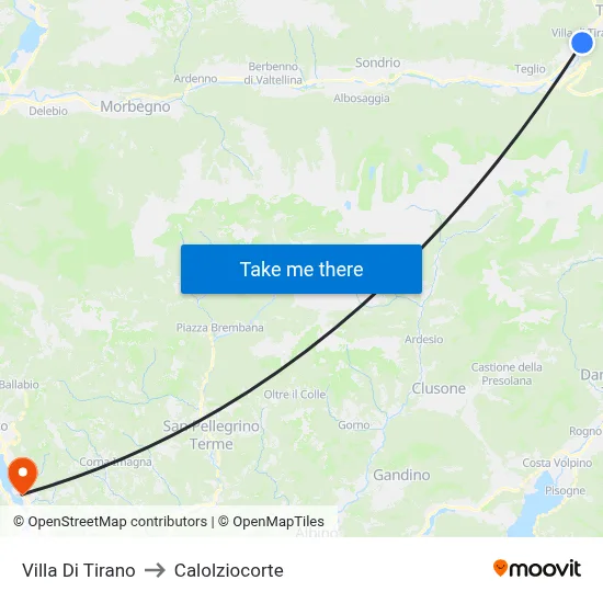 Villa Di Tirano to Calolziocorte map