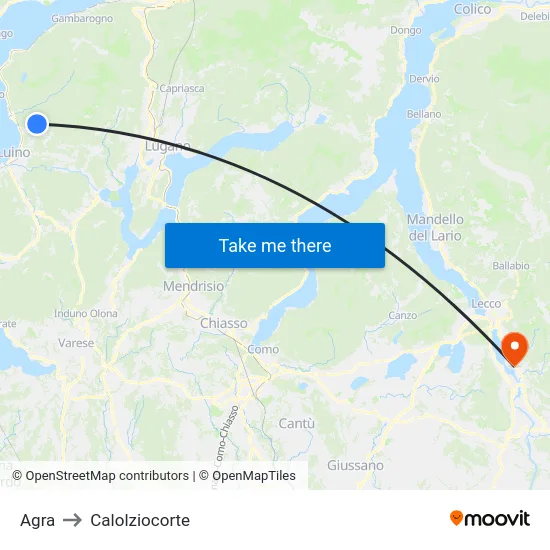 Agra to Calolziocorte map