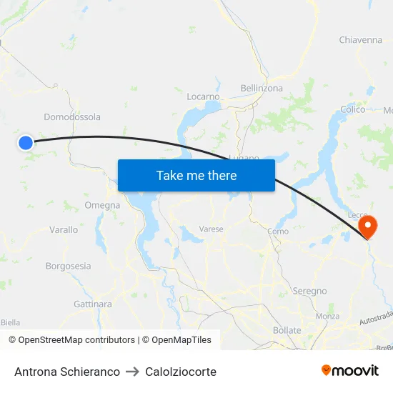 Antrona Schieranco to Calolziocorte map