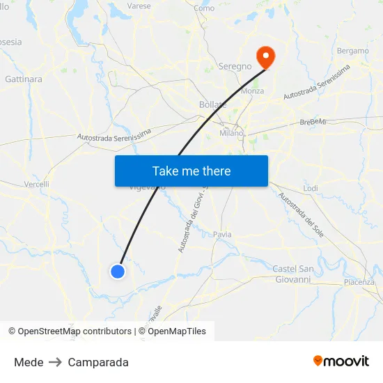 Mede to Camparada map