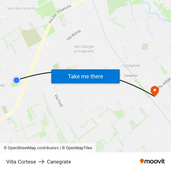 Villa Cortese to Canegrate map