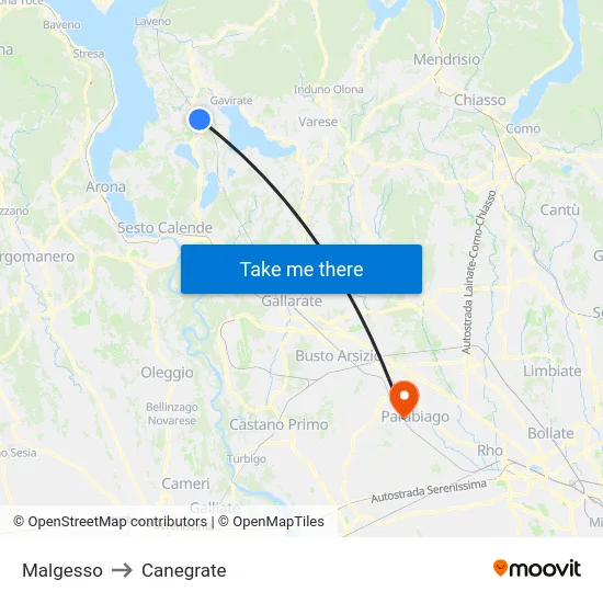 Malgesso to Canegrate map