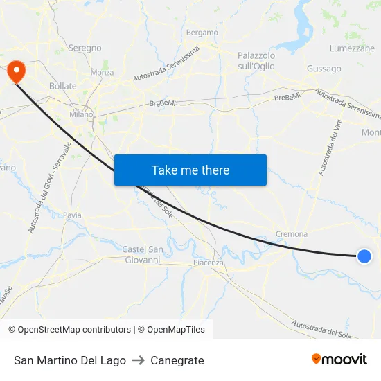 San Martino Del Lago to Canegrate map