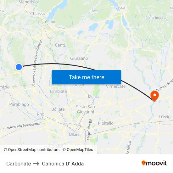 Carbonate to Canonica D' Adda map