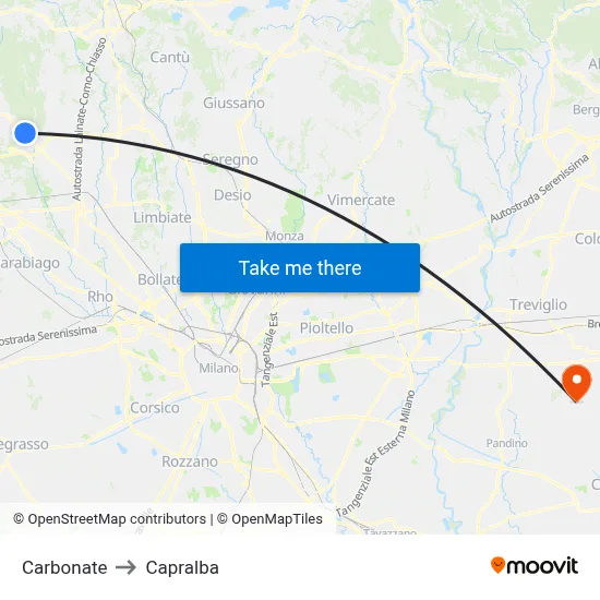 Carbonate to Capralba map
