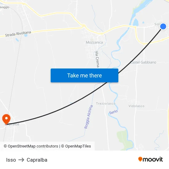 Isso to Capralba map