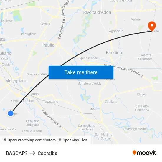 Bascap to Capralba map