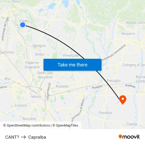 Cant? to Capralba map
