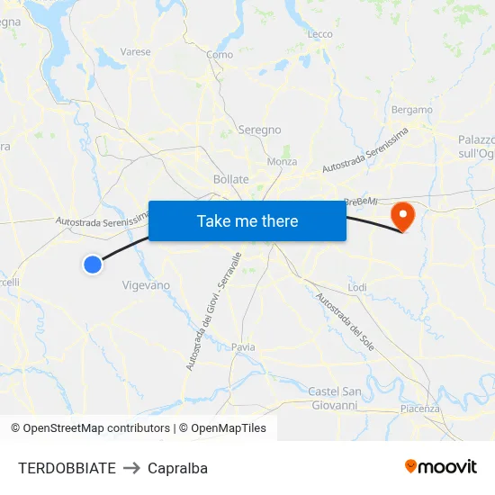 TERDOBBIATE to Capralba map
