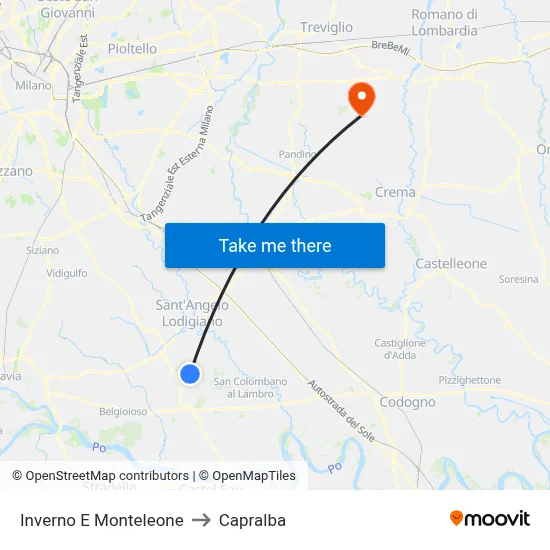 Inverno e Monteleone to Capralba map
