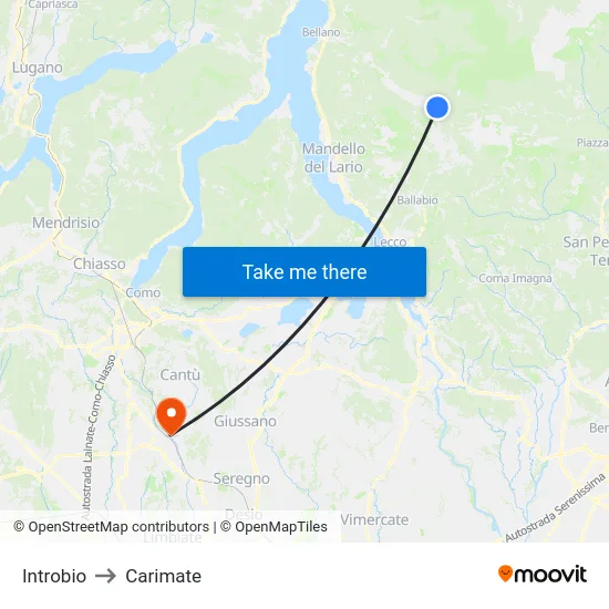 Introbio to Carimate map