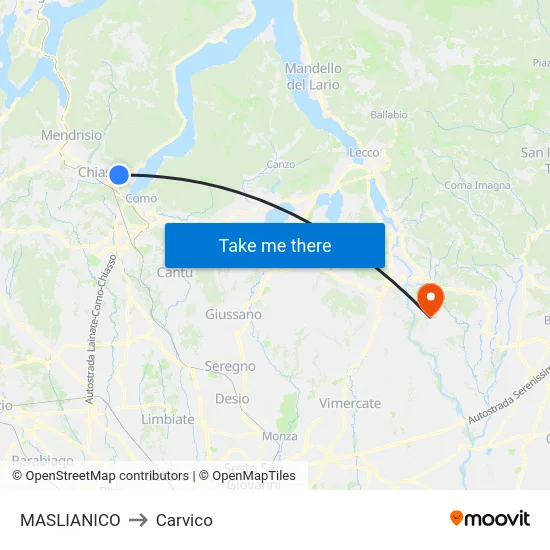 MASLIANICO to Carvico map