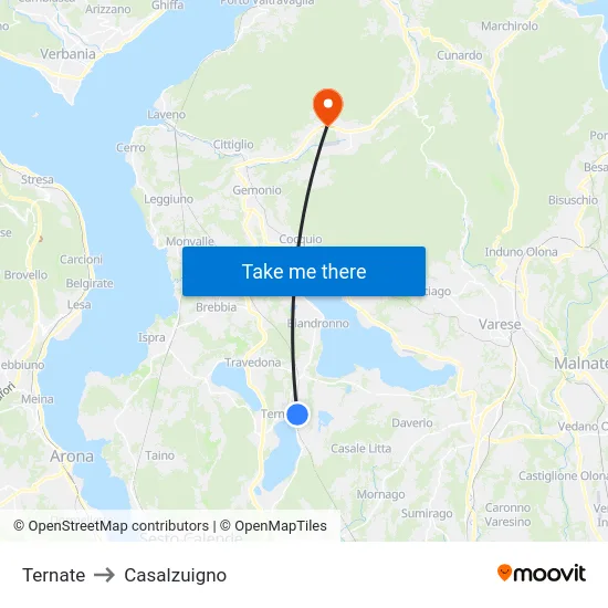 Ternate to Casalzuigno map